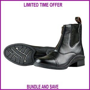 Equestrian Paddock Boots, Premium PU Material, High Arch Support, Size Available